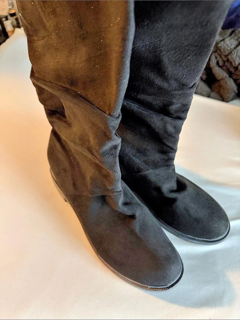 Black Over-the-Knee Boots Like New